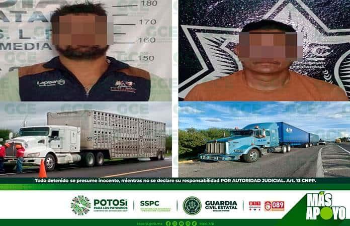 ¡Golpe Maestro! Recuperan Cargamentos Robados y Detienen a los Presuntos Criminales en SLP